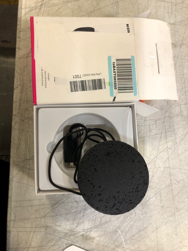 Photo 2 of EINOVA Wireless Charging Stone - Beautiful Wireless Charger, Qi Certified 10W High Speed Charger with Built-in Durable Braided Cable - Black 