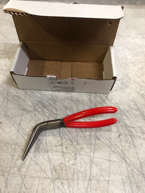 Photo 2 of *RED KNIPEX - 38 71 200 Tools - Long Nose Pliers Without Cutter, Angled (3871200)