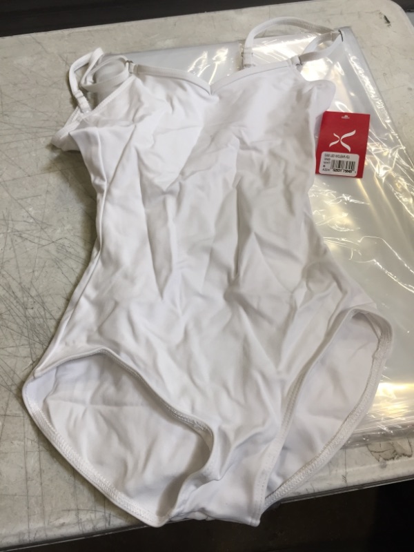 Photo 2 of Capezio Women's Camisole Leotard With Adjustable Straps SIZE Small White