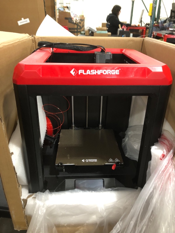 Photo 2 of Flashforge 3D Printer Finder 3 Glass Heating Bed with Removable PEI Surface and Magnetic Platform, Fully Assembled, Large FDM 3D Printers with 7.5" x 7.7" x 7.9" Printing Size