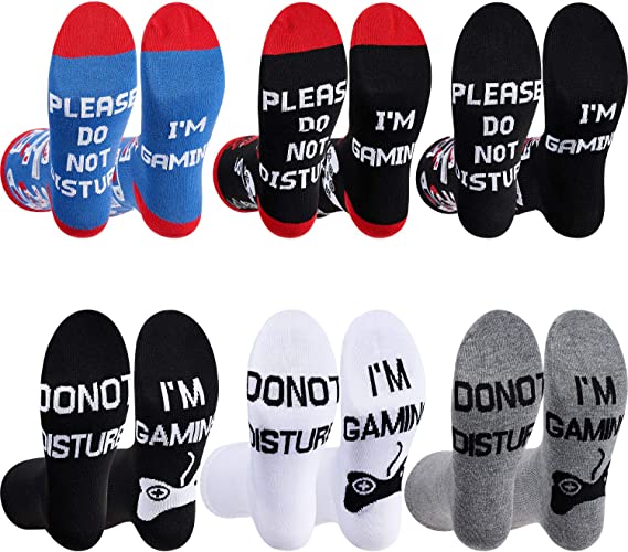 Photo 1 of 6 Pairs Do Not Disturb I Am Busy Socks Novelty Gaming for Game https://a.co/d/hT4L7IH