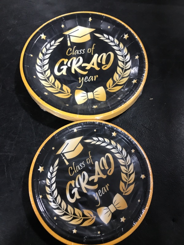 Photo 2 of 2023 Graduation Party Supplies, Graduation Party Decorations 2023, Disposable Dinnerware Set Graduation Paper Plates Congrats Grad! Including 24 Pcs Dinner Plates and Dessert Plates Serves 24 Guests https://a.co/d/bEkSed9