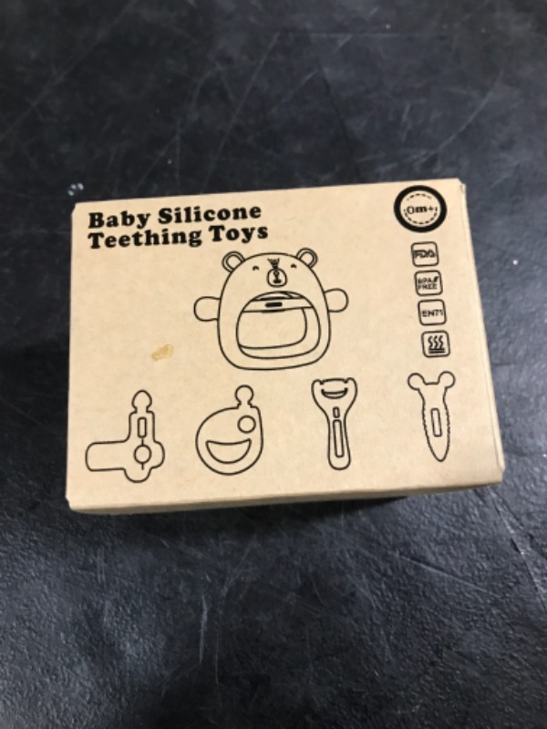 Photo 2 of Baby Teething Toys, Teethers for Babies 3-6 Months, 6-12 Months, Freezer BPA Free Infants Silicone Bear Mitten Teether Molar Chew Toys, Relief Soothe Babies Set Car Seat Toy for New Born - 5 Pack https://a.co/d/cisBlAK