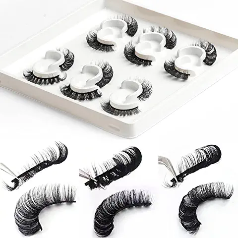 Photo 1 of 3d Fluffy Russian Strip Lashes, D Curl Lash Strips, Natural False Lashes Mink, Fluffy Eyelashes Mink, Natural Wispies Mink Eyelashes, Wispy Fake Lashes, Faux Mink Eyelashes Natural Look(6 Pairs)
