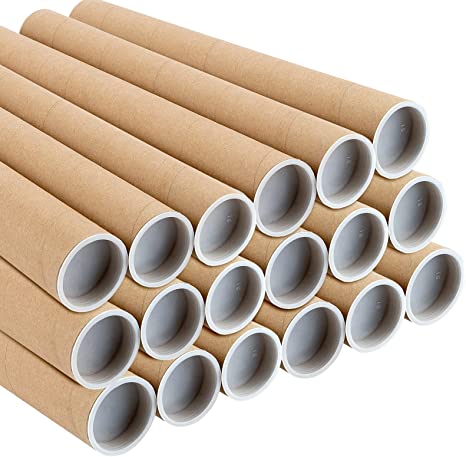 Photo 1 of 18 Pcs 2 *16inch Mailing tubes with Caps, Card Board Mailing 