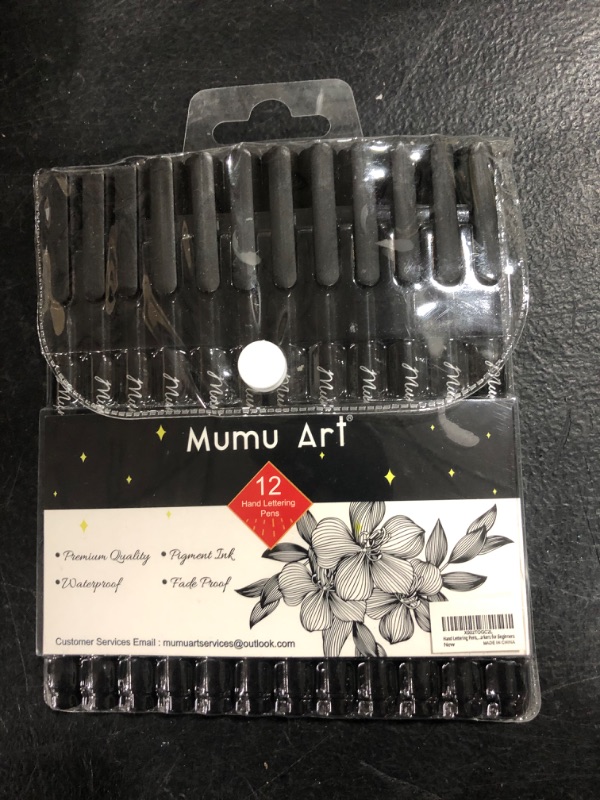 Photo 1 of Calligraphy Brush Pens, Hand Lettering Pens, 12 Size Soft and Hard Tip Marker Pens for Artist Sketch, Technical, Beginners Writing and Drawing