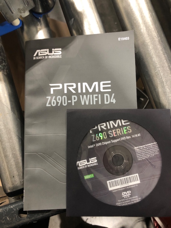 Photo 1 of ASUS Prime Z690-P WiFi D4 LGA1700(Intel 12th Gen) ATX Motherboard (PCIe 5.0,DDR4,14+1 Power Stages,3X M.2,WiFi 6,BT v5.2,2.5Gb LAN,Front Panel USB 3.2 Gen 1 USB Type-Thunderbolt 4 Port,Arua Sync)