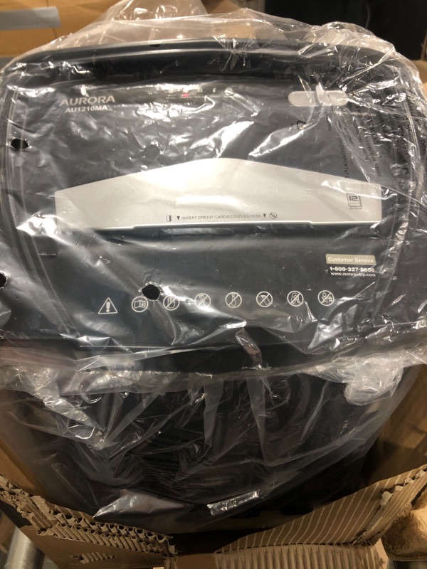 Photo 2 of Aurora AU1210MA Professional Grade High Security 12-Sheet Micro-Cut Paper/ CD and Credit Card/ 60 Minutes Continuous Run Time Shredder