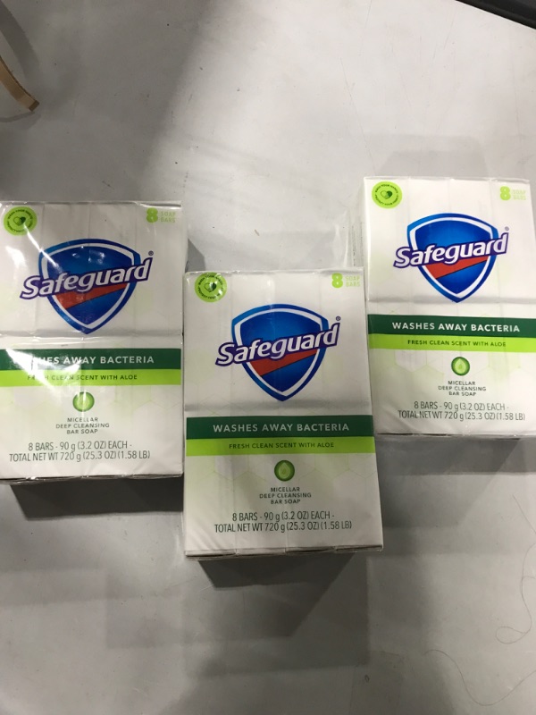 Photo 3 of (3 PACK) Antibacterial Soap Bars Fresh Clean Scent With Aloe