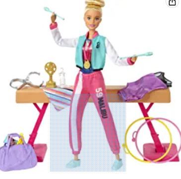 Photo 1 of Barbie Career Gymnastics Playset with Doll Balance Beam and 15 Accessories
