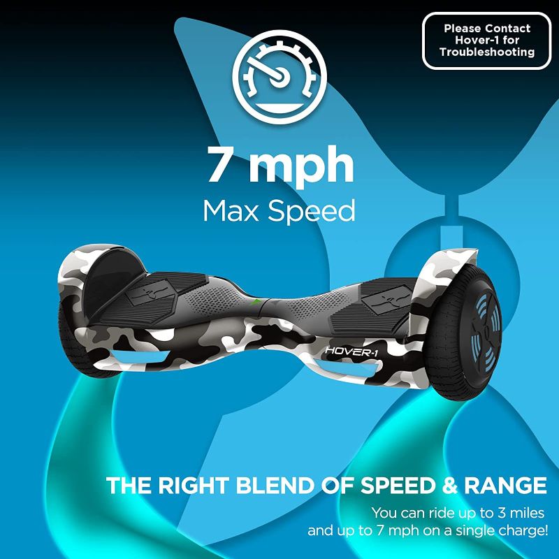 Photo 1 of Hover-1 Helix Electric Hoverboard | 7MPH Top Speed, 4 Mile Range, 6HR Full-Charge, Built-in Bluetooth Speaker, Rider Modes: Beginner to Expert
