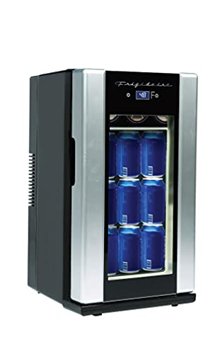 Photo 1 of FRIGIDAIRE EFMIS567_AMZ 18 Can or 4 Wine Bottle Retro Beverage Fridge, Temperature Control, Thermoelectric, FreonFree, Stainless
