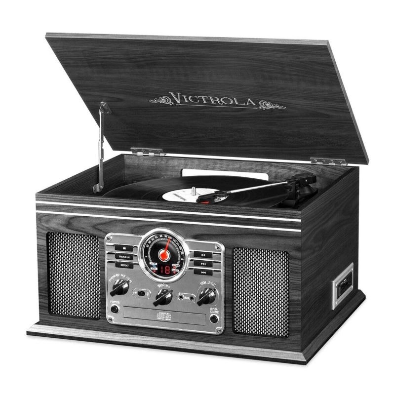 Photo 1 of INN-VTA-200B-GRY 6 in 1 Nostalgic Record Player Turntable Bluetooth - Grey
