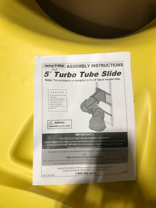 Photo 5 of 5 Ft Turbo Tube Slide, Yellow