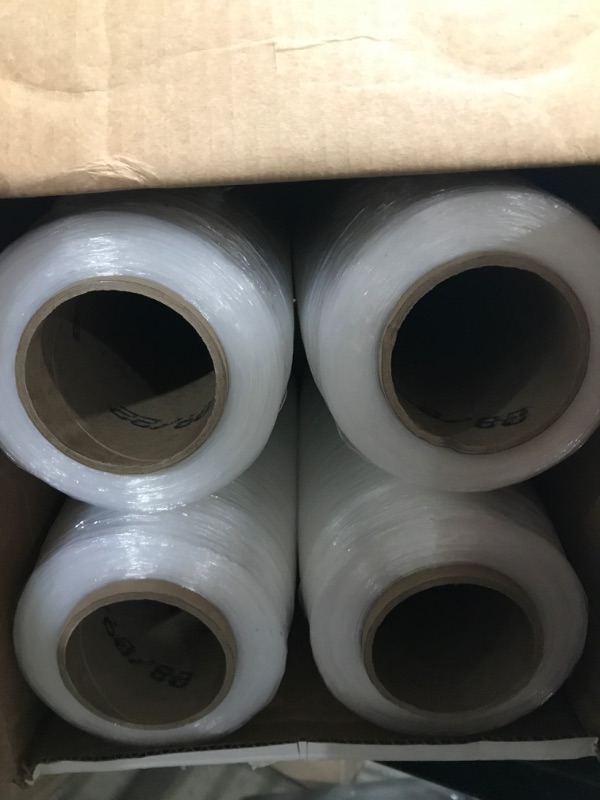 Photo 2 of PackageZoom Pre Stretched 15” x 1500 ft 4 Rolls Stretch Wrap Film Clear Cling Plastic for Moving and Packaging Stretch Wrap 15" wide x 1500 ft x 4 Rolls