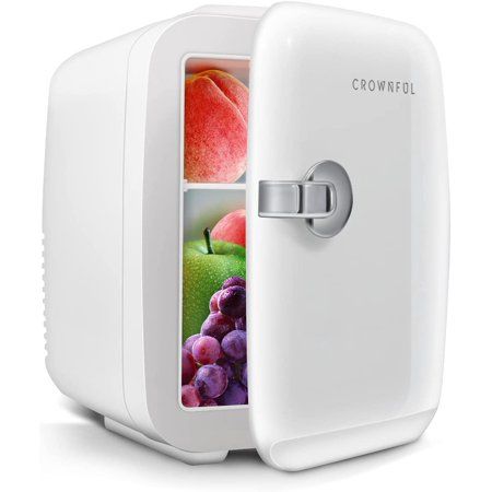 Photo 1 of CROWNFUL Mini Fridge 4 Liter/6 Can Portable Cooler and Warmer Personal Refrigerator AC/DC

