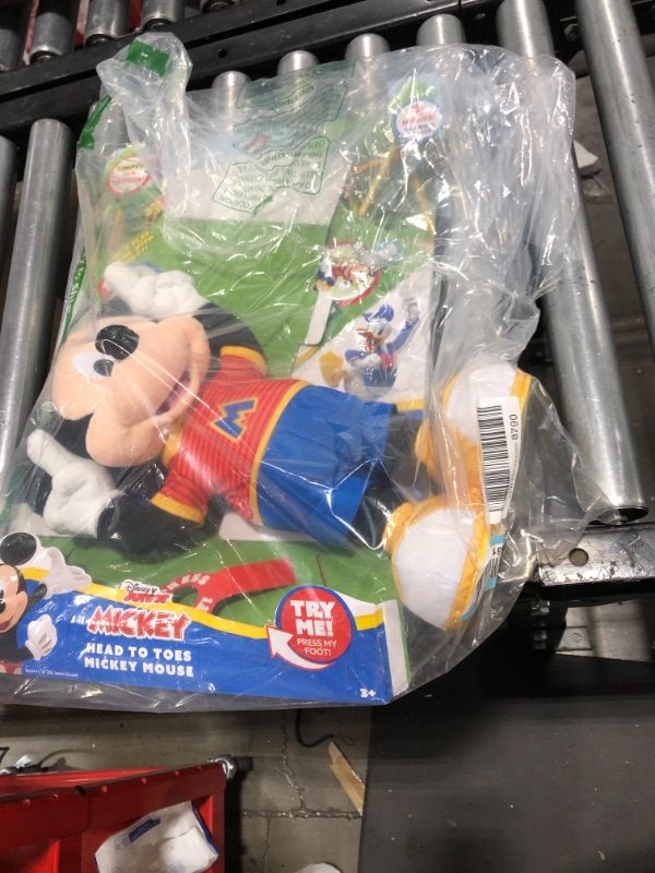 Photo 2 of Disney Junior Mickey Mouse Head To Toes Mickey Mouse Feature Plush Stuffed Animal, Motion, Sounds, And Phrases, Kids Toys For Ages 3 Up