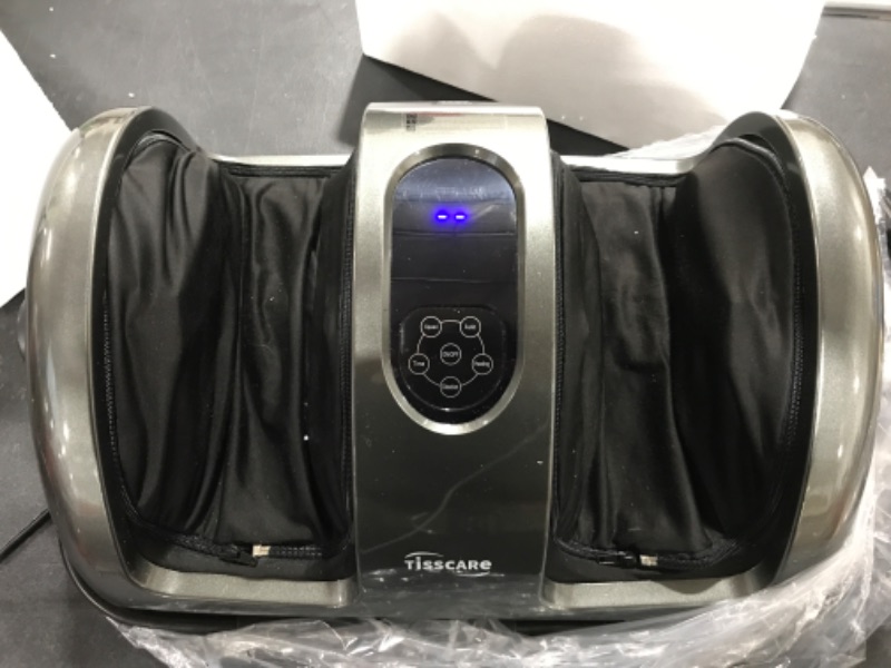 Photo 1 of TISSCARE Shiatsu Massage Foot Massager Machine - Improves Blood Flow Circulation, Deep Kneading & Tissue with Heat /Remote, Neuropathy, Plantar Fasciitis, Diabetics, Pain Relief Upgrade Gray