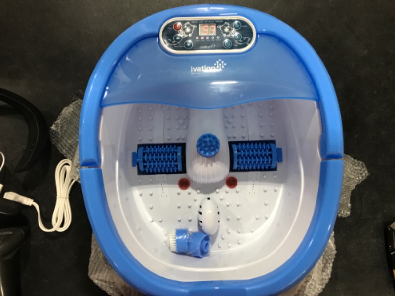 Photo 2 of Ivation Foot Spa Massager - Heated Bath, Automatic Massage Rollers, Vibration, Bubbles, Digital Adjustable Temperature Control, 3 Pedicure Attachments