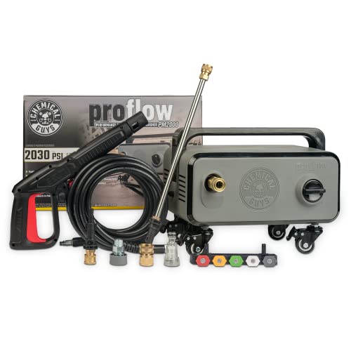 Photo 1 of  Chemical Guys EQP408 ProFlow Performance Electric Pressure Washer PM2000, 14.5-Amp Motor 2030 Max PSI, 1.77 GPM, Includes 5 Full Range QC Tips, Cleans 