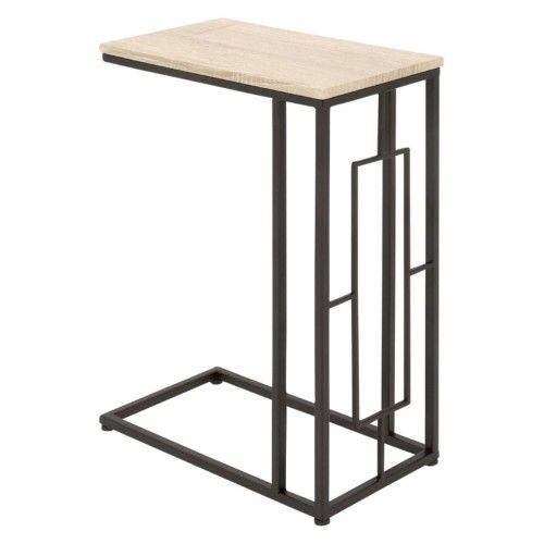 Photo 1 of  DecMode 26 X 19 Black Metal Contemporary Accent Table 