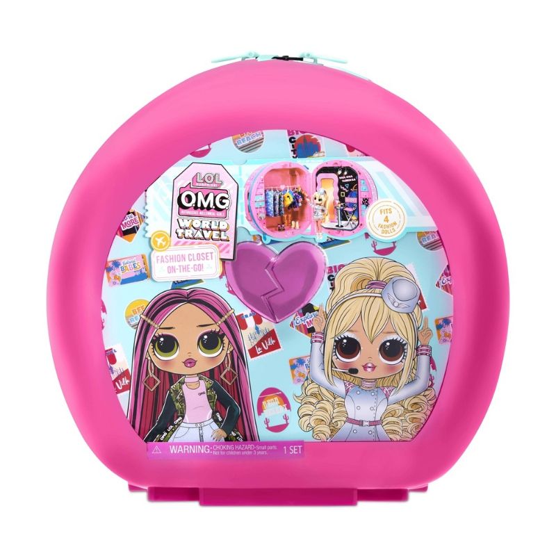 Photo 1 of  LOL Surprise OMG World Travel Fashion Closet on-the-Go with Accessories Rolling Storage Fits 4 Fashion Dolls and Doll Accessories Great Gift for Kid 