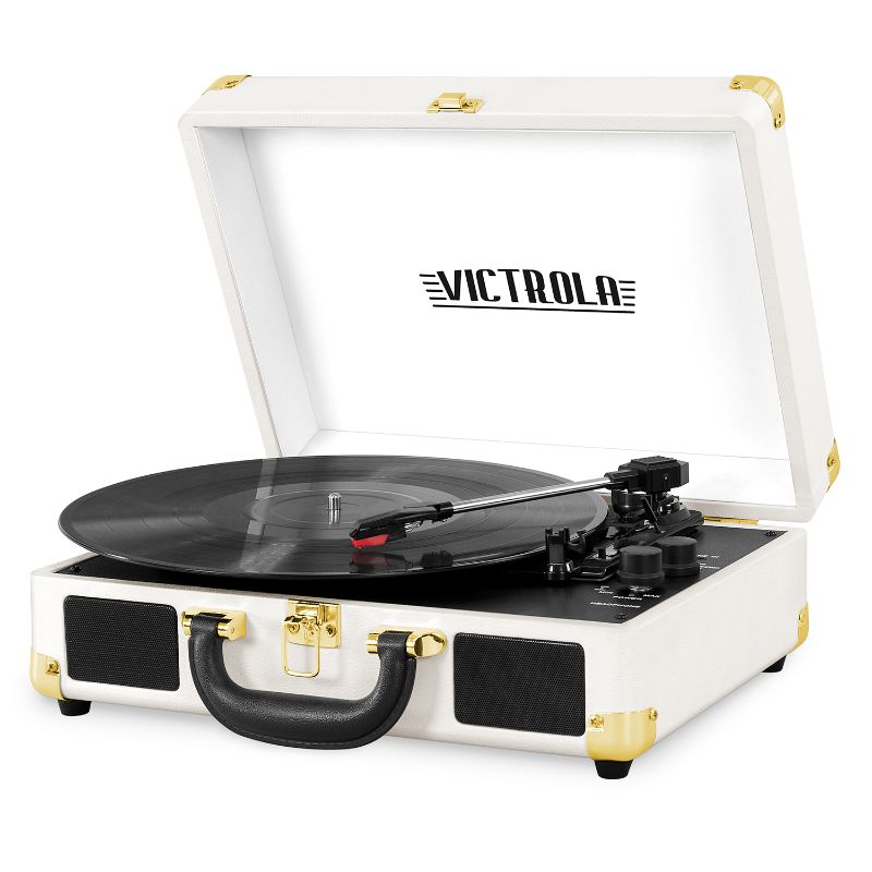 Photo 1 of  Victrola Bluetooth Suitcase Record Player with 3-Speed Turntable 