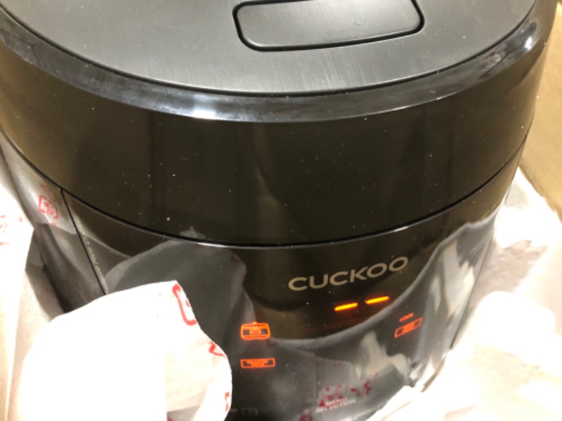 Photo 2 of  CUCKOO CRP-PK1001S | 10-Cup (Uncooked) Pressure Rice Cooker | 12 Menu Options: Quinoa, Scorched Rice, GABA/Brown Rice, Multi-Grain & More, Voice Guide, Made in Korea | Black 
