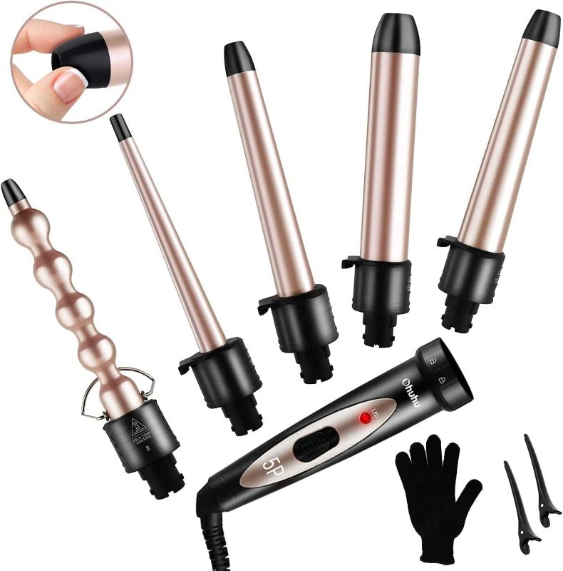 Photo 1 of 5 in 1 Curling Iron Wand Set