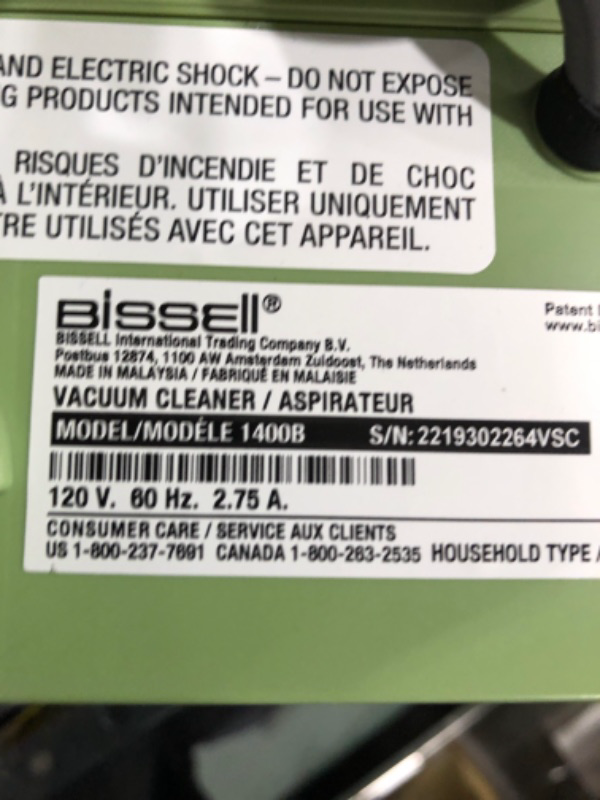 Photo 4 of BISSELL Little Green Multi-Purpose Portable Carpet and Upholstery Cleaner, 1400B---------NEEDS CLEANING1017031236

