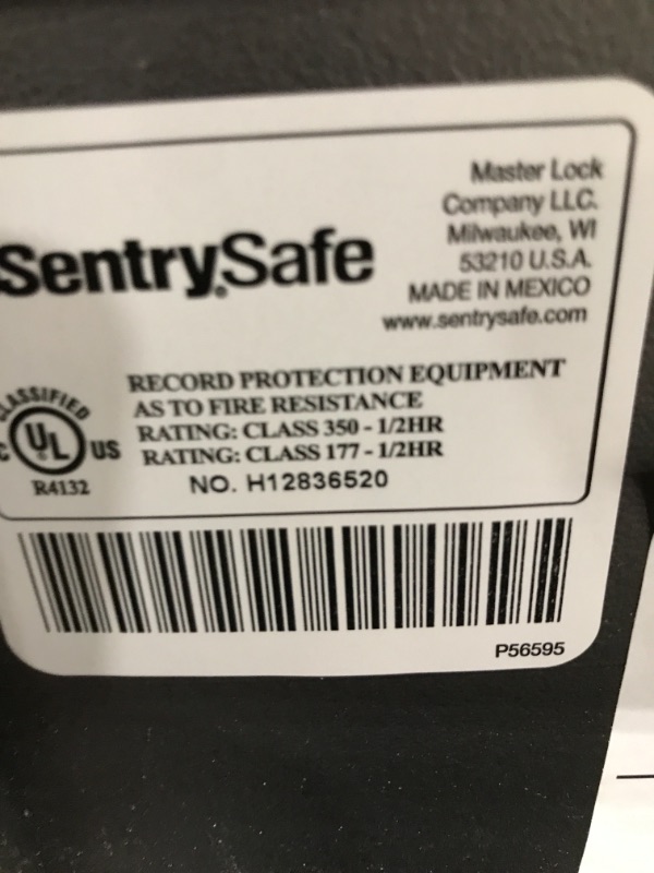 Photo 4 of SentrySafe Fireproof and Waterproof Safe Box with Key Lock, Chest Safe for Home with Water-Resistant and Fire-Resistant Security, 0.17 Cubic Feet, 6.1 x 14.3 x 13 Inches, H0100