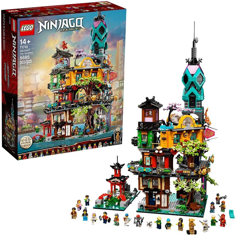 Photo 1 of  LEGO NINJAGO NINJAGO City Gardens 71741 Building Kit; Ninja House Playset Featuring 19 Minifigures, New 2021 (5,685 Pieces), Multicolor 