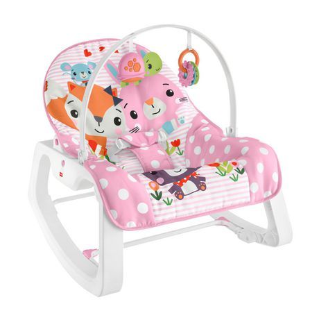 Photo 1 of  Fisher-Price Infant-to-Toddler Rocker - Pink Critters, Baby Seat (1835311) 