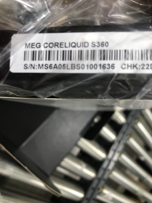 Photo 4 of MSI MEG CoreLiquid S360 - AIO CPU Liquid Cooler - 2.4" IPS Display - LGA 1700 Ready - 360mm Radiator - Triple 120mm Silent Gale P12 Fans
