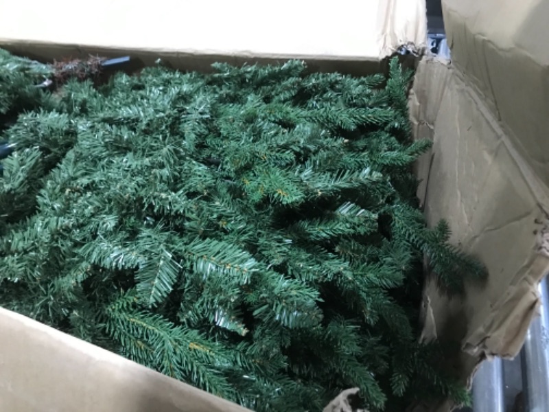 Photo 3 of  MAKEATREE 8-FT Artificial Christmas Tree with 2831 Tips, Unlit Hinged Spruce Xmas Tree for Indoor Outdoor, Green 