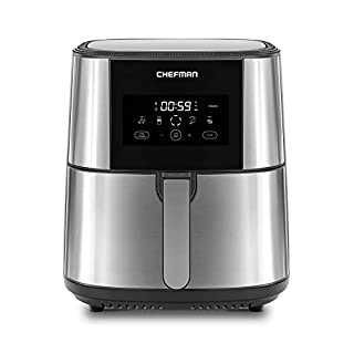 Photo 1 of CHEFMAN Large Air Fryer Max XL 8 Qt, Healthy Cooking, User Friendly, Nonstick Stainless Steel, Digital Touch Screen with 4 Cooking Functions, BPA-Free, Dishwasher Safe Basket, Preheat & Shake Reminder 