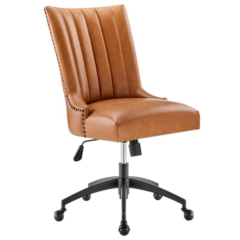 Photo 1 of Modway Empower Channel Tufted Vegan Leather Office Chair