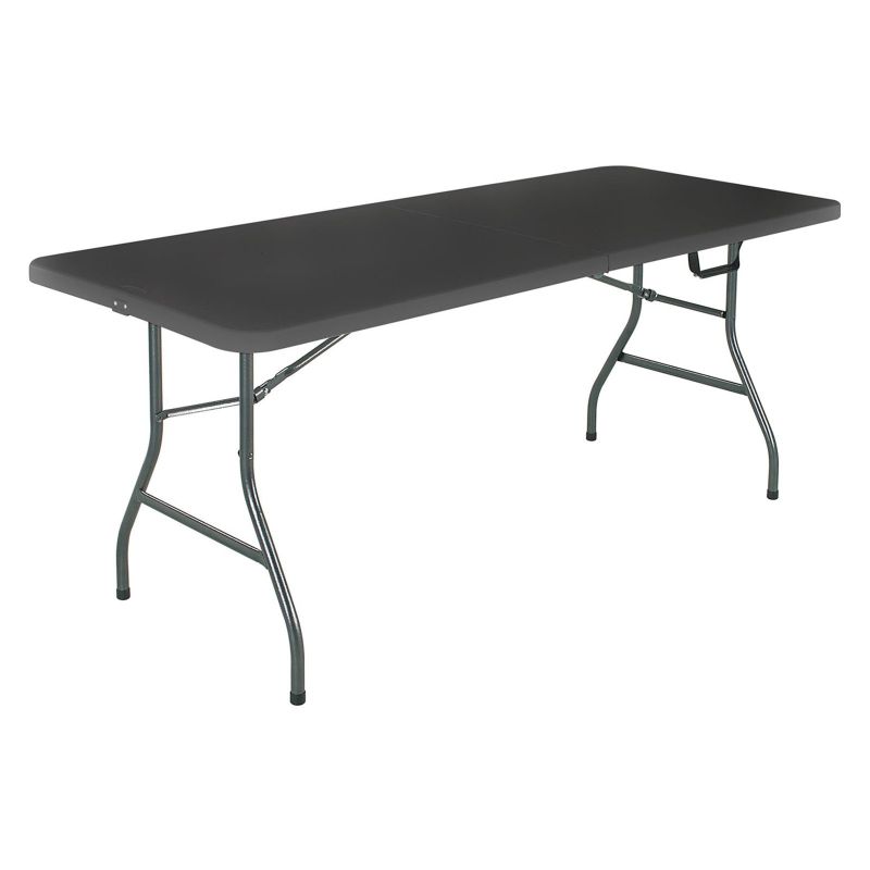 Photo 1 of  COSCO 6 Centerfold Blow Molded Folding Table Black 