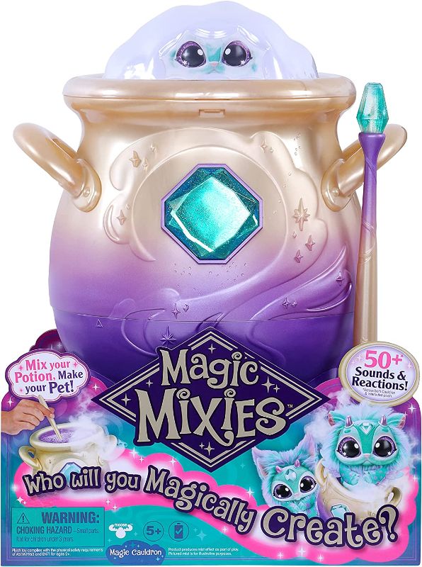 Photo 1 of  Magic Mixies Magical Misting Cauldron with Interactive 8 inch Blue Plush Toy and 50+ Sounds and Reactions, Multicolor 