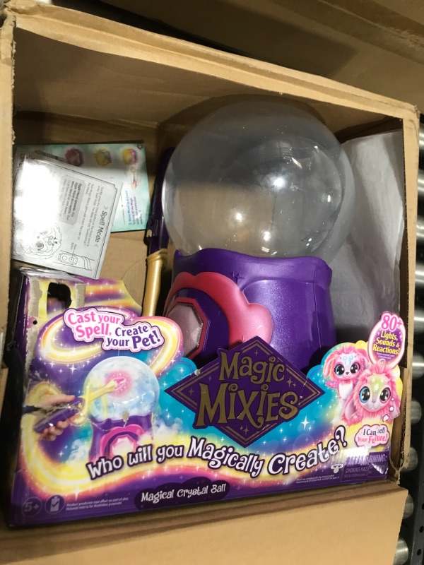 Photo 2 of  Magic Mixies Magical Misting Crystal Ball with Interactive 8 Inch Pink Plush Toy and 80+ Sounds and Reactions Electronic Pet Ages 5+ 
