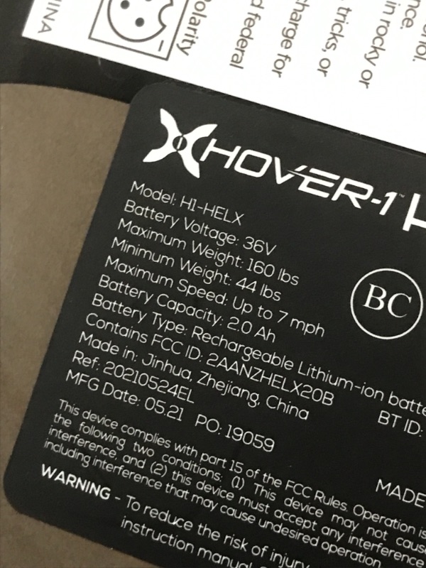 Photo 1 of Hover-1 Helix Electric Hoverboard 