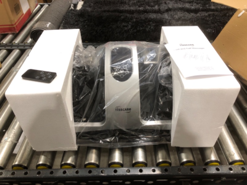 Photo 1 of TISSCARE Shiatsu Massage Foot Massager Machine - Improves Blood Flow Circulation, Deep Kneading & Tissue with Heat /Remote, Neuropathy, Plantar Fasciitis, Diabetics, Pain Relief Silver Gray