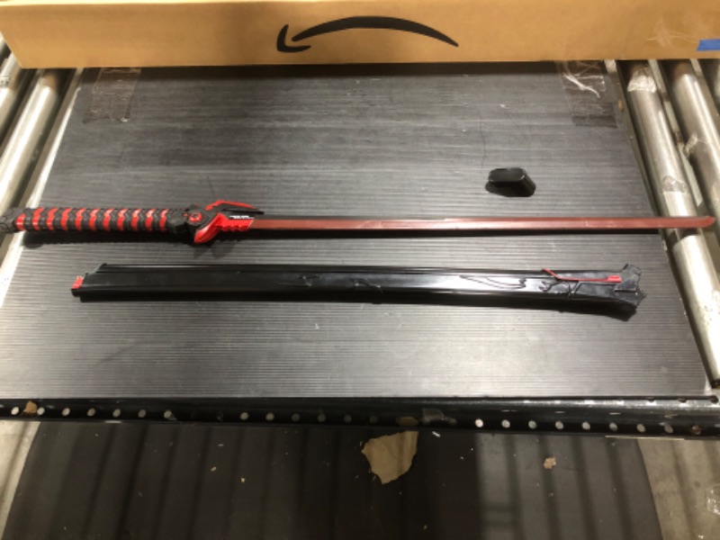 Photo 1 of 103CM Cosplay Overwatch Game Genji Evil Spirit Sheath Knife Dragon Blade Shimada Genji Katana Role Play PU Weapon Prop Sword