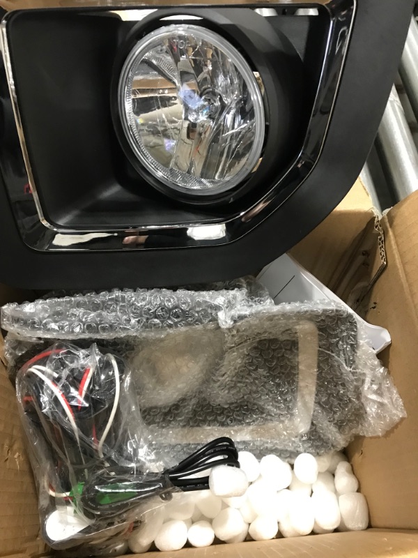 Photo 2 of CPW Fog Lights Compatible with [2015 2016 2017 2018 2019 GMC Sierra 2500 HD/3500 HD] Clear Lens Bumper Driving Fog Lights Pair + Wiring + Switch Kit