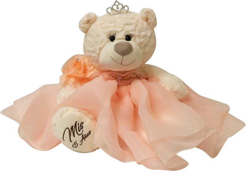 Photo 1 of 20" Quince Anos Quinceanera Last Doll Teddy Bear with Dress (Centerpiece) ~Blush~ B16831-29