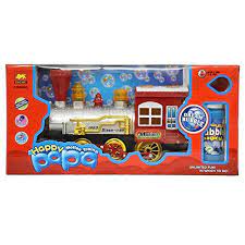 Photo 1 of Christmas Train Sets Gift with Lights & Sounds Steam Locomotive Engine, Operated Electric Classical Train Toy with Real Smoke Cargo Cars & Tracks for Over 3 Years Old Boys Girls
