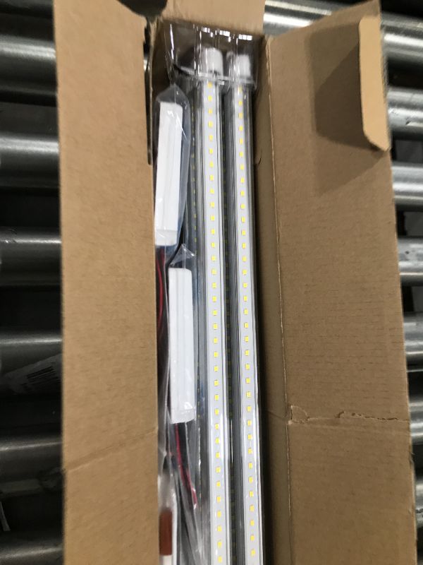 Photo 3 of 2packs led Tube, 4FT LED Retrofit Kit, Magnetic LED Strips, 36W (80W ),5400LM Super Bright, 3500K Warm White, T8 T10 T12 led Replacement for Fluorescent Tubes,Transparent Cover Strip Lighting 4ft-3500k-2pack