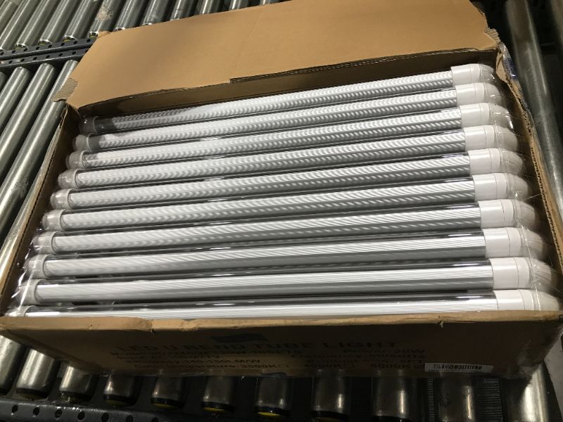 Photo 2 of 5000K Daylight Suitable for office, school and store lighting,(10 Pack )T8 T10 T12 U-Bend Light Fixture,LED U Shaped Bulbs,20W(40W Equivalent),2200LM Super Bright,Dual-End Powered,Frosted cover 10packs-2ft-5000k