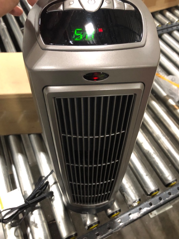 Photo 2 of Lasko 1500W Digital Ceramic Space Heater with Remote, 755320, Silver