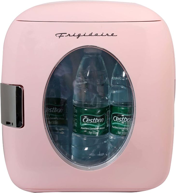 Photo 1 of FRIGIDAIRE EFMIS462-PINK 12 Can Retro Mini Portable Personal Fridge/Cooler for Home, Office or Dorm, Pink
